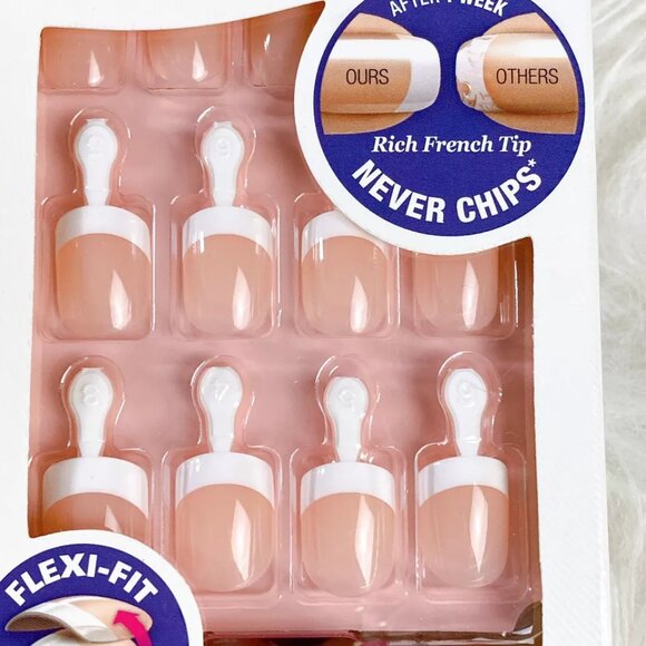 2 Packages - Kiss Everlasting French - Glue Press-On Nails - White (53236 EF01) - Picture 3 of 4